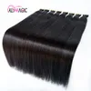 Yeni Ürün 6 Çiçek Ağız Görünmez Bant Remy Saç Uzantıları Keçiksel Hizalı DIY Cilt Atkı Saç Uzatma 100g / 40 Adet Yeni Yükseltme