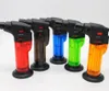 plast vindtät ficklampa Rak lättare bärbar jetcigarr Butan Uppblåsbara tändare NO GAS 5 färger köksgrillverktyg
