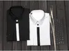 새로운 디자인 단단한 흰색 긴 소매 셔츠 남자 브랜드 봄 의류 캐주얼 망 셔츠 품질 편안한 셔츠 남성 chemise