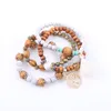 Nieuwe Tree Life Charm Armband Houten Kraal Ketting Armbanden Voor Vrouwen Mannen Handgemaakte Mode Rose Flower Alloy Strands Man Boheemse Sieraden Geschenken