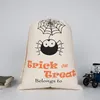 Halloween Candy Bag Gift Sack Treat ou Trick Pumpkin Imprimé Sacs en toile Hallowmas Christmas Party Festival Sac à cordon GGA2558