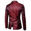 Moda hombre boda esmoquin Jacquard novio esmoquin Borgoña/Negro/púrpura hombres Blazer traje de 2 piezas Prom/cena chaqueta (chaqueta + Pantalones + corbata) 2551