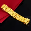 Bracelet homme Bracelet bijoux personnalisés 18k or jaune rempli classique mâle solide chaîne Bracelet cadeau haute poli