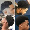 Afro Toupee pour les joueurs de basket et les fans de basket-ball des hommes de perruque en dentelle complète 10a Brésilien Virgin Remy Human Hair Rempaceme9289141