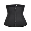 Lateksowy trener talia Body Shaper Woman Corsets z Zipper Cincher Corset Top Schming Belt Black Plus Size 9078286G