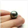 Huge 10MM tahitian black blue round loose pearl undrilled