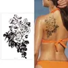 Grande fleur bras tatouage temporaire tatouage autocollant moineau/pie faux Tatoo manchon Flash Tatto étanche corps Art femmes sexy filles