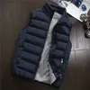 Gilet da uomo Uomo Marca Mens Giacca senza maniche Gilet imbottito in cotone Autunno Inverno Cappotti casual Gilet maschile 5XL 00000