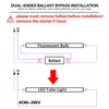 T8 T12 4-stopowe żarówki LED, 48-calowe zamiennik LED dla rur floatescent, obwodnica balastowa, podwójny zasilany, 4-metrowy hurtownia garaży