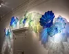 Elegant Special Blue and Green Plate Lamps Arts Home Decor Style Good Price 100% Hand Blown Glass Art Plates for Wall Decoration