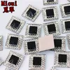 Micui 200pcs 10mm de cor quadrada dupla de resina stromestone Crystal Stone Bads Backback para decoração de casamento DIY ZZ753242W