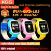 Q90 Kinder Smart Watch GPS Kind Telefon Position 1,22 Zoll Farbe Touch Screen WIFI SOS LED Display Kinder Uhren