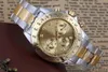 2018 hot selling heren luxe horloge automatische mechanische zelfwind grote zwarte gezicht gouden roestvrij stalen gent's mannelijke horloges zilver relogio mas