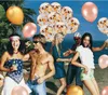 Amazon Sıcak Satış Gül Altın Pullu Toplar Konfeti Balonlar Doğum Dekor Parti 18 İnç Kağıt Konfeti Balonlar