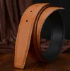 Ceinture de luxe pour hommes, grande boucle, Business, boucle lisse, haut à la mode, vente en gros