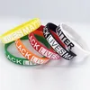 6 colori Black Lives Matter Braccialetti Bracciale da polso in silicone Lettere Stampa Braccialetti in gomma Bracciale favore di partito Intero JJ62907235