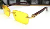 Lunettes Sonnenbrille aus schwarzem Holz für Damen, klassische Mode, Sport, Herren-Sonnenbrille aus Büffelhorn, Holz-Sonnenbrille für Herren, randlos, mit Box