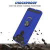 Schokbestendig 2 in 1 TPU + PC Pantser Case voor LG K51 Telefoonhoes met verstelbare roterende metalen ring Car Bracket voor LG Stylo 6 G8 Power G Stylus