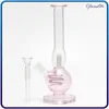 Pipa ad acqua in vetro Bong viola rosa Fumo Narghilè Rig Serpente Olio in vetro Burne Reycler Pipa ad acqua Percolatore14mm Downstem Bubbler