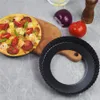 Non-Stick Tart Quiche Flan Pan Formy Pie Pizza Cake Cake Okrągły Formy Zdejmowane Luźne Dno Flitujące Pizza PAN Pieczenia 8,8 w XBJK1911