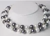 LIVRAISON GRATUITE + Long 34 "12MM élégant collier de perles de coquillage blanc