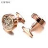 Alta Qualidade Movimento Tourbillon Cufflinks para Mens Noivo de Noivo Mecânica Steampunk Gear Cufflinks Relojes Gemelos T190701