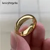 Clássico cor de ouro anel de casamento tungstênio anéis de carboneto mulheres homens anel de noivado presente jóias cúpula polida banda gravura livre