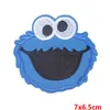 Prajna Anime Sesame Street Acessório Patch Cookie Monster Elmo Big Bird Cartoon Ferrando manchas bordadas para roupas para crianças