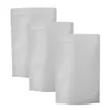 100 pcs tamanho grande rasgo entalhe branco kraft papel fechar sacos reclosable para feijão de café em pó