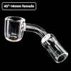 4mm Düz Üst Kuvars Banger 10mm 14mm 18mm Erkek/Kadın Cilalı Eklem Düz Kase Cam Bong Dab Teçhizatları Duman için Su Borusu