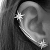 Fashion- and American style star asymmetrical earring set with zircon earring