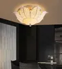 Plafoniere a forma di fiore a forma di sole rotondo in stile nordico Lampada da soffitto a LED in acciaio inox K9 di cristallo di lusso per sala da pranzo Foyer Kitchen MYY