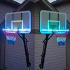 LED Basketball Hoop Lights Basketball Rim Led Solar Light Playing at Night Lamps Outdoors Perfekt för barn Vuxna Partier och träning
