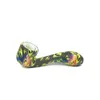 Tubos de cachimbo defumando tubos manuais de silicone dab strate cigarre sport brilha nas multicolorias escuras para tabaco