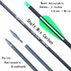 New Carbon Arrow 28"30"31" Archery Arrows Spine500 Changeable Arrowheads Plastic Feathers for Hunting Compound Bow Arrows