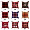 Stripe Natal capas de almofadas Single-sided Pele Digital Impresso Peach Pillowcase Xmas Sofá Throw Pillow Caso Xmas presente Home Decor