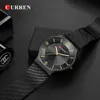 Curren Fashion Brand Men tittar på Top Brand Luxury Business Quartz armbandsur Erkek Kol Saati Full Steel Band Reloj Hombre