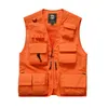 Outdoor Heren Tactical Fishing Vest jas man Multi Pockets Mouwloze reisjassen 5XL 6XL 7XL