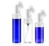100 ml, 150 ml, 200 ml leere Gesichtsreinigungsblasenschaumbehälter mit Silikonbürsten-Pumpspenderflasche für flüssiges Schaumseifenshampoo SN