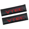 Car Styling pad custodia per cintura di sicurezza Adesivi per auto per Honda VTEC Copri cintura di sicurezza in fibra di carbonio Spalline Car Styling 2 pezzi / lotto