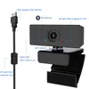 USB Full HD Webcam for Computer PC Free Drive Web Camera 1080P Video Call Camera with Noise Cancelling Mic 110 Degree Wide Angle H264