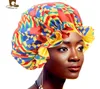 Bonnets Extra larges doublés de Satin pour femmes, Double couche, en tissu imprimé à motifs africains, chapeau de nuit, accessoires pour cheveux, nouvelle collection