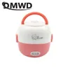 Dmwd Mini fornello di riso isolamento riscaldamento elettrico Lunch Box 2 strati portatile Steamer multifunzione contenitore per alimenti automatico Eu C19041901