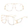 Lunettes de soleil Punk, grandes lunettes de personnalité, masque fendu, siamois, masques fendus, 7 couleurs, vente en gros, 2021