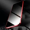 磁気吸着メタルケース iPhone 11 プロ XR X XS 最大 6 7 8 プラス両面強化ガラス覗き見防止