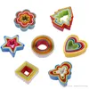 Multi Style Cookies Cutter Kolorowe Plastikowe Pierścień Pierścień Serca Kształt etc DIY Cake Mold Decor Carter