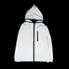 Plus Size 4XL Men Spring Autumn full reflective Windbreaker waterproof Jacket male High street hip hop Loose Hooded Coats S191019