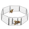 Praktisk varmförsäljning 32 "Hund Pet PlayPen Heavy Duty Metal Exercise Staket Hammigrid 8-panel