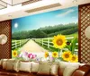 Grand papier peint moderne de mural de tournesol HD Payscape Sunflower pour salon