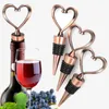 Hartvormige metalen wijnstopgereedschap flessen stoppers feest bruiloft gunsten cadeau verzegelde alcohol fles schenker cover keuken barwar1350252